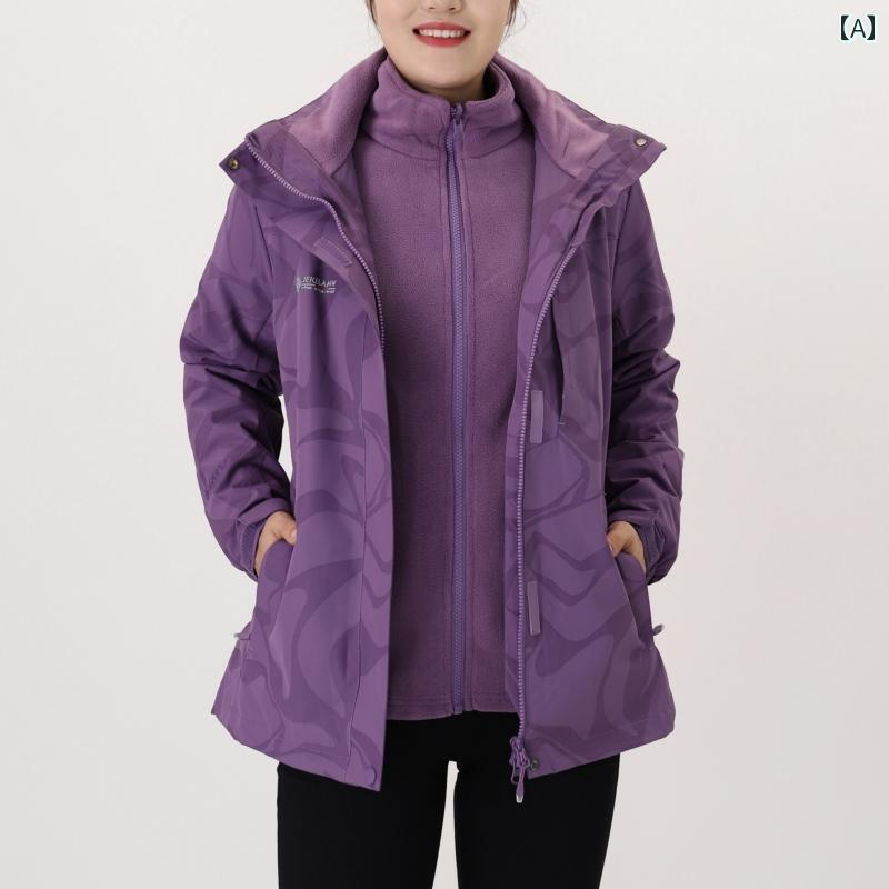 レディース ファッション おしゃれ 春夏 秋 冬 大人 上品 高級 マダム ミス ミセス プレゼント 婦人服 母 ファッション プリント 母 コート ワイド ジャケット セット 厚手 フリース 暖かい 紫|YKC8
