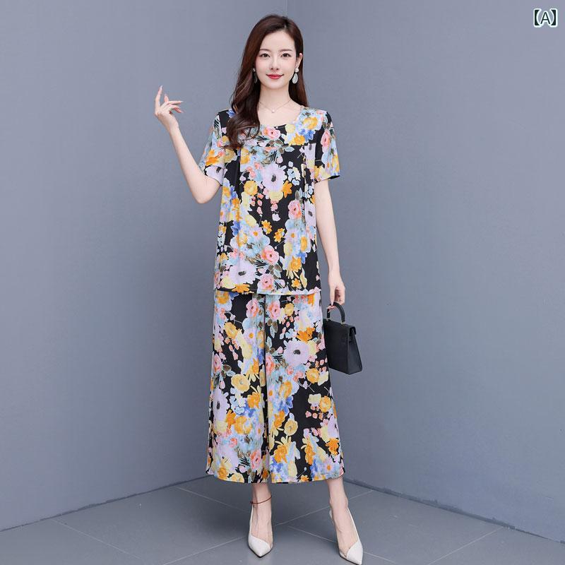 レディース ファッション おしゃれ 春夏 秋 冬 大人 上品 高級 マダム ミス ミセス プレゼント 婦人服 母 母 コットン カジュアル上品 エイジングケア セット スーツ|YKC8