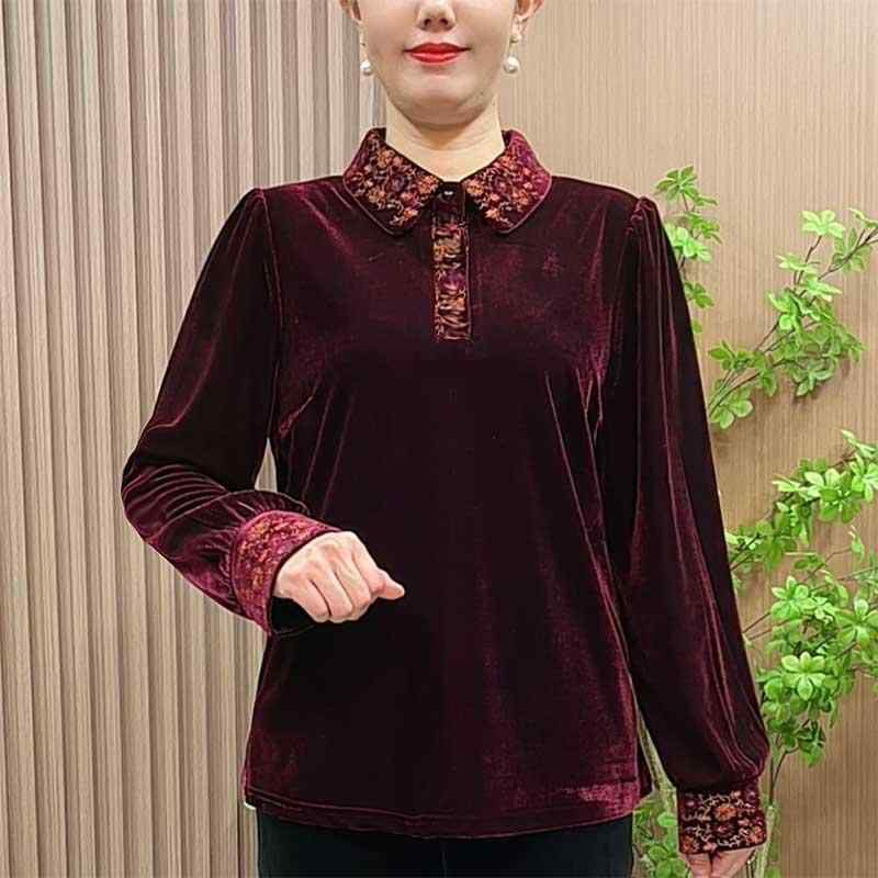レディース ファッション おしゃれ 春夏 秋冬 大人 上品 高級 マダム ミス ミセス プレゼント 婦人服 母 刺繍 ベルベット ブラウス 大きいサイズ ゆったり レイヤリング シャツ シンプル 花柄｜YKC8 29,271円