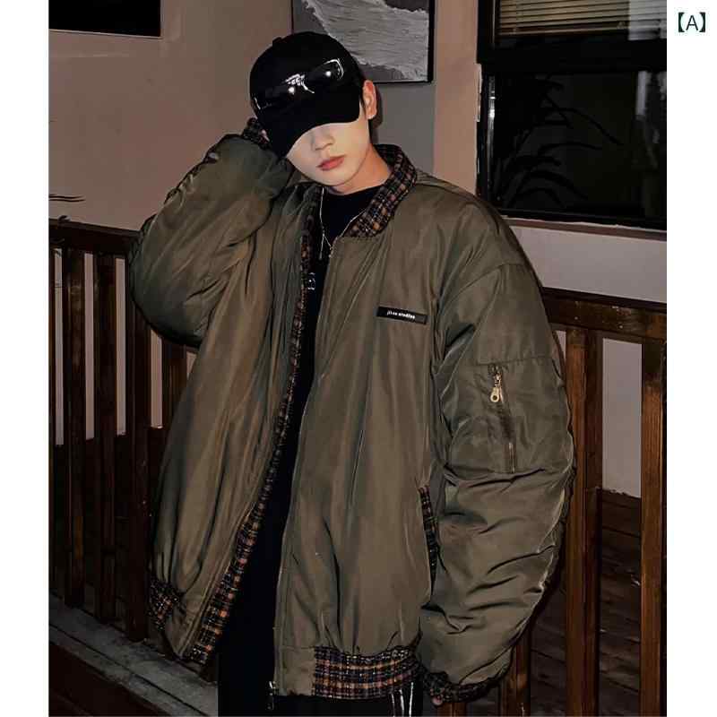 メンズ ファッション 春夏 秋冬 かっこいい オシャレ モテ 男性用 紳士服 服 韓国 シンプル 大人 ミリタリーグリーン ボンバー ジャケット アメリカン ストリート パッチワーク シンプル 厚手 ベースボール|YKC8