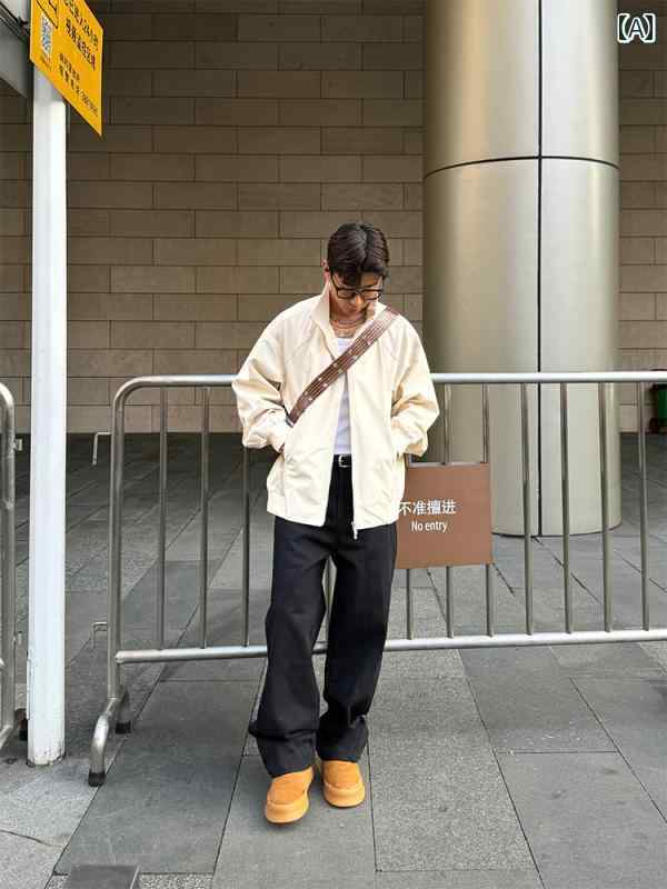 メンズ ファッション 春夏 秋冬 かっこいい オシャレ モテ 男性用 紳士服 服 韓国 シンプル 大人 　ブラック　ホワイトデニム　コットン　無地　ストレート　ジーンズ　クリーン　フィット 8,017円