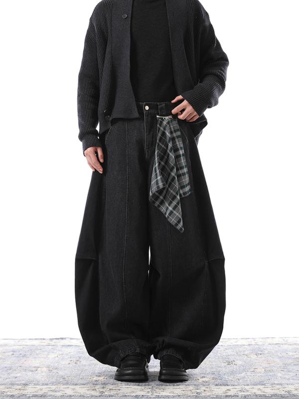 メンズ ファッション 春夏 秋冬 かっこいい オシャレ モテ 男性用 紳士服 服 韓国 シンプル 大人 ジーンズ ワイド レッグ パンツ 快適 レトロ カジュアル|YKC8