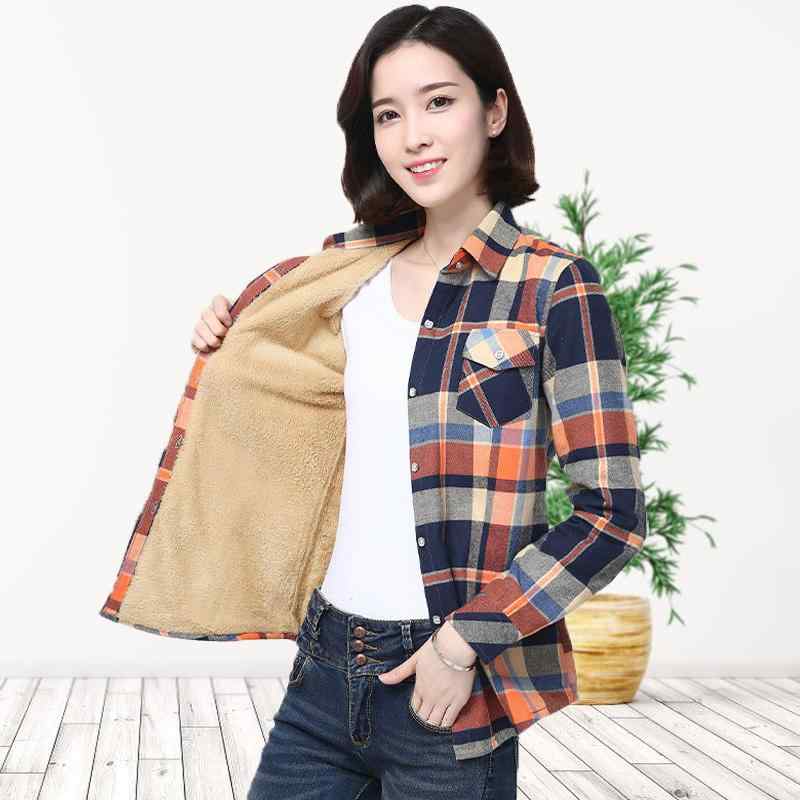 レディース ファッション おしゃれ 春 夏 秋 冬 大人 上品 高級 マダム ミス ミセス プレゼント 婦人 母 大きいサイズ 裏起毛 シャツ 厚手 チェック シャツ 暖かい スリムフィット マザー ジャケット 婦人｜YKC8