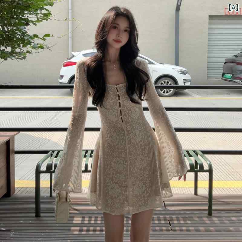 レディース ファッション おしゃれ 春　夏　 秋　冬 大人　上品　高級　マダム　ミス　ミセス　プレゼント　婦人　母　フレンチ　長袖セット　ホット小　ウエスト　レース　ショート　スカート