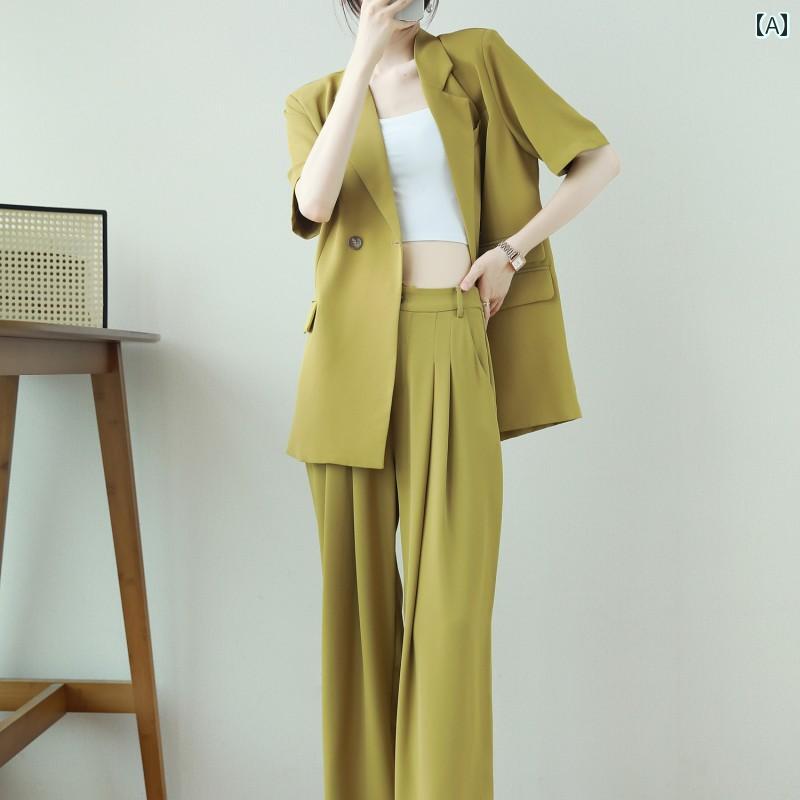 レディース ファッション おしゃれ 春　夏　 秋　冬 大人　上品　高級　マダム　ミス　ミセス　プレゼント　婦人　母　スーツ　ワイド　レッグ　パンツ　ワイド　高級　カジュアル　ドレープ　セット　衣装｜YKC8
