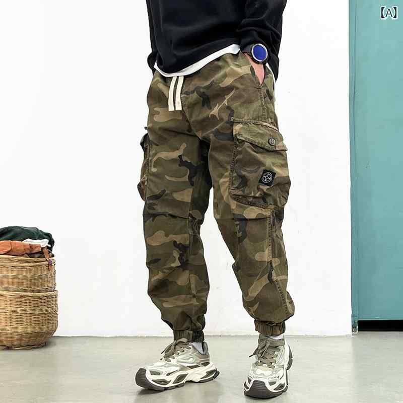 アメリカン ストリート 迷彩 カーゴパンツ フィット ジョガー レッグ 快適 個性的 カジュアル クール ロング パンツ 8,584円