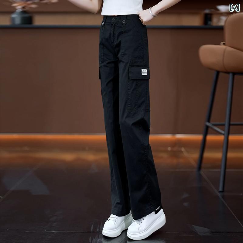 レディース ファッション 春夏 秋冬 かわいい オシャレ レディース　カーゴ　ワイド　レッグ　パンツ　　スタイル　小柄　フィット　スリミング　ストレート　レッグ　スクエアダンスハイウエスト　カジュアル　パンツ｜YKC8 28,523円