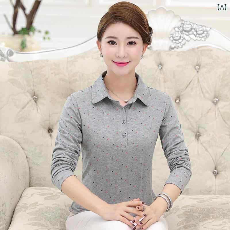 レディース ファッション 春夏 秋冬 かわいい オシャレ 　レディース　長袖　T　シャツ　襟　薄手　軽量