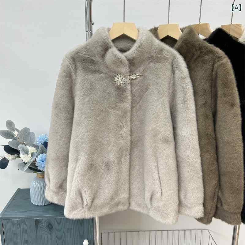 レディース 流行り物 春夏 秋冬 愛くるしい オシャレ ぴったり 雅びやか ミドルエイジ  今めかしい 遊撃手 丈 トップス レディース 毛革 厚地の外套 レディースファッション-その他