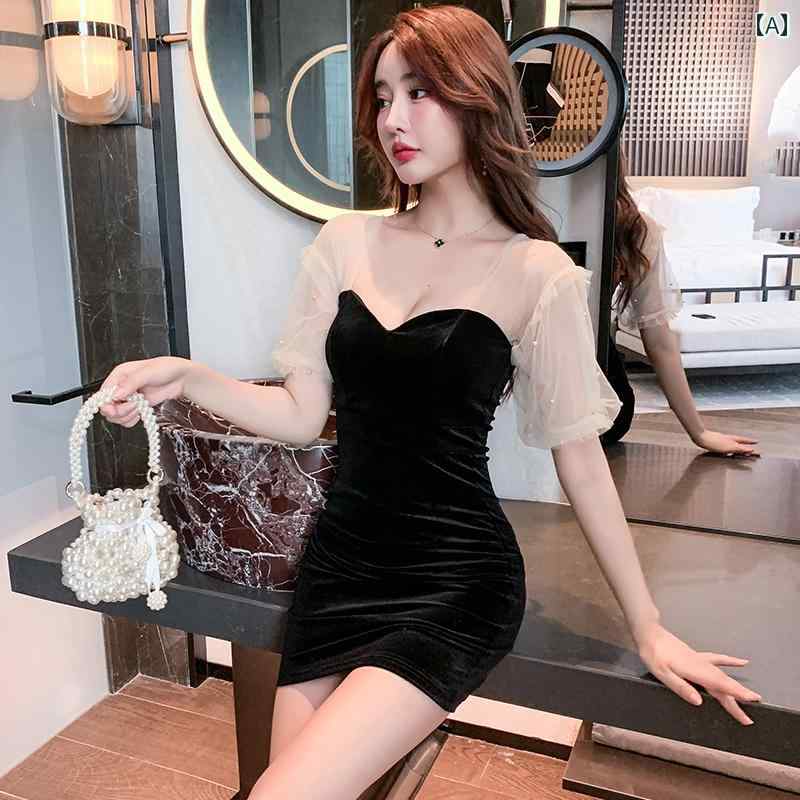 レディース ファッション 春夏 秋冬 かわいい オシャレ ナイトクラブ ドレス ローカット ゴールド ベルベット カート フットバス 技術者 |YKC8