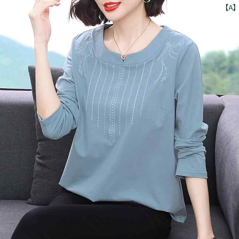 レディース ファッション 春夏 秋冬 かわいい オシャレ レディース　長袖　T　シャツ　ゆったり　フィット　感　スタイリッシュ　若々しく　お母さんや　大きめ　サイズレディース　重ね着　アウター適 5,522円