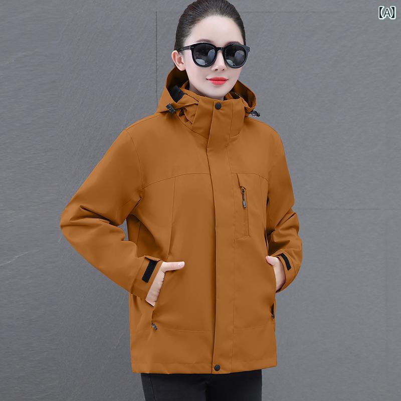 レディース 流行り物 春夏 秋冬 可愛らしい オシャレ 韓国 御っ母さん 今めかしい スリーインワン ウィンドブレーカー 上衣  心地好い  フリース 裏地 上衣
