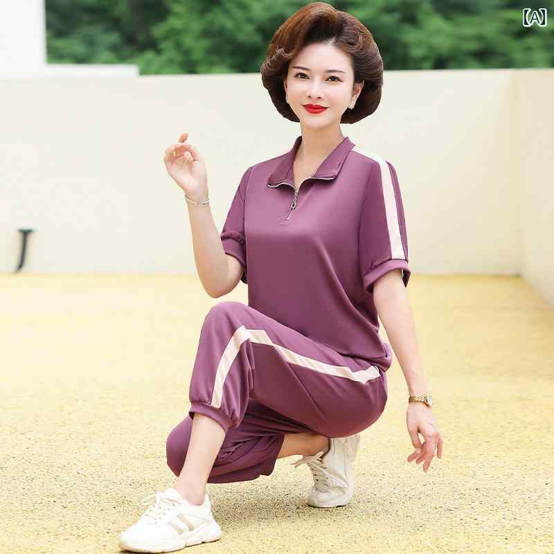 レディース ファッション 春夏 秋冬 かわいい オシャレ 韓国 ママ　レディース　半袖　スポーツ　スーツ　セットスタイル　スタイリッシュ　ツーピース　セット｜YKC8 30,181円