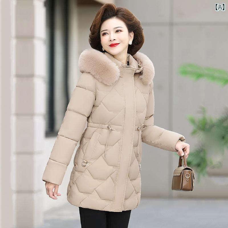 レディース 流行り物 春夏 秋冬 可愛らしい オシャレ 韓国 御っ母さん 真っただ中丈  入り口・入口中綿 厚地の外套 朦々たる中綿 上衣 馬鹿でかい 毛革色つや
