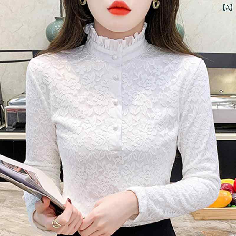 レディース ファッション 春夏 秋冬 かわいい オシャレ フリース　裏地　厚手　セミ　ハイネック　レース　　ベース　レイヤー　トップス　大きめ　サイズ　暖かい｜YKC8 29,085円