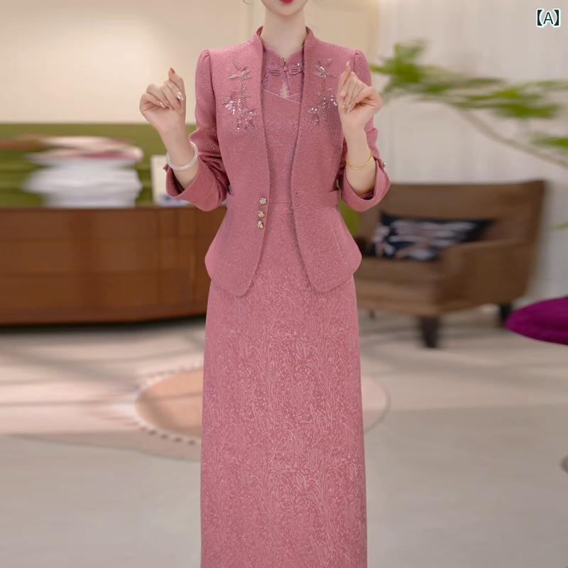 レディース ファッション 春夏 秋冬 かわいい オシャレ マザー ドレス ツーピース セット|YKC8