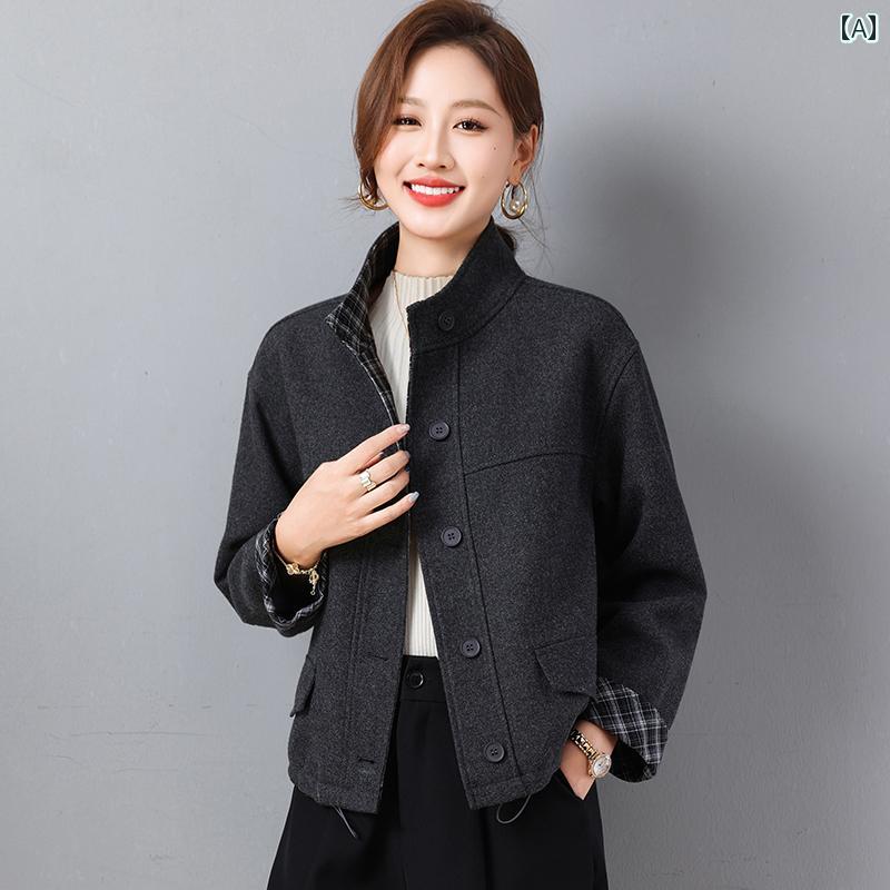 レディース 流行り物 春夏 秋冬 可愛らしい オシャレ 韓国 御っ母さん 照合のしるし柄 厚地の外套 心地好い 若若しい 感触