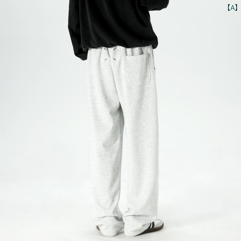 メンズ ファッション 春夏 秋冬 かっこいい オシャレ モテ 男性用 紳士服 服 韓国 シンプル 大人 カーブ　ブレード　パンツ　ゆったり　スウェットパンツ　ユニセックス　パンツ