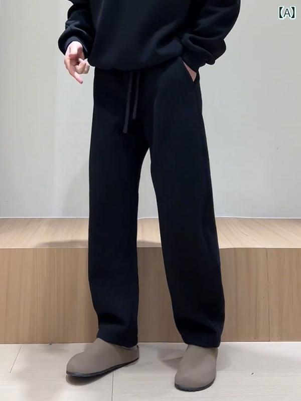 メンズ ファッション 春夏 秋冬 かっこいい オシャレ モテ 男性用 紳士服 服 韓国 シンプル 大人 ハイエンド　パンツ　シンプル　スタイリッシュ　快適　ストレート　レッグ　パンツ　韓国　フィット　カーブ　ブレード　パンツ