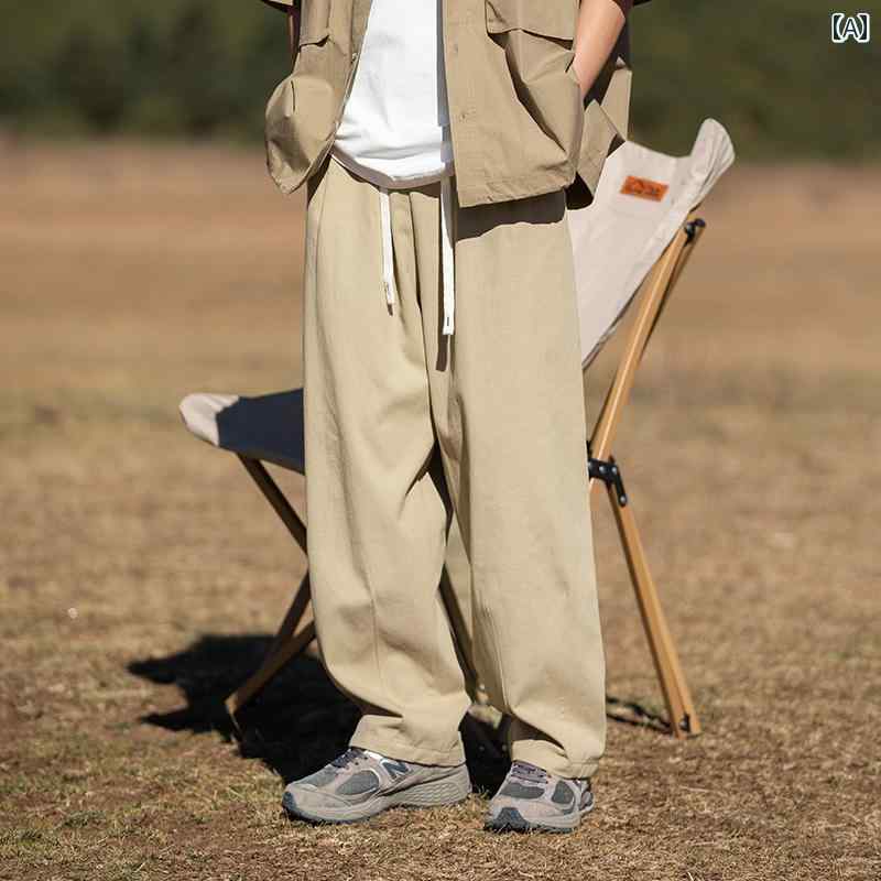 メンズ ファッション 春夏 秋冬 かっこいい オシャレ モテ 男性用 紳士服 服 韓国 シンプル 大人 綿　ストレート　レッグ　パンツ　ストリート　ロング　パンツ　アメリカン　パンツ　カーゴパンツ　大きめ　サイズパンツ