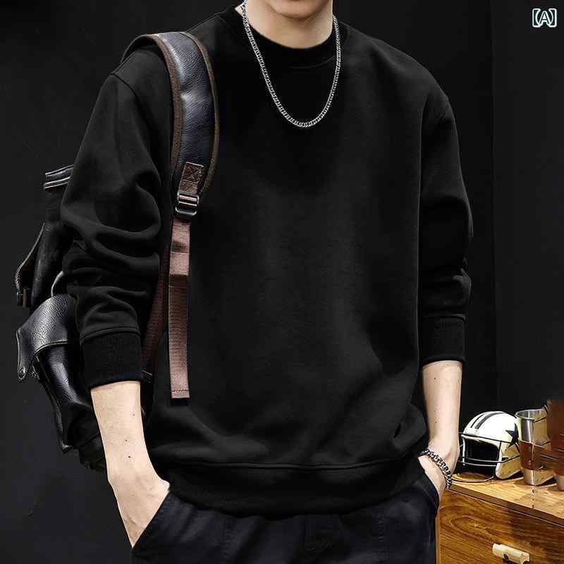 メンズ 流行り物 春夏 秋冬 かっこいい オシャレ モテ 成人男性用 成人男性服  服 韓国 分かりやすい 成年者 裏 起毛 朦々たる 労働者の一団 のど首 ヘビーウェイト トレーナー アメリカン ゆったり 填まる 大きめ 大きさ 上衣