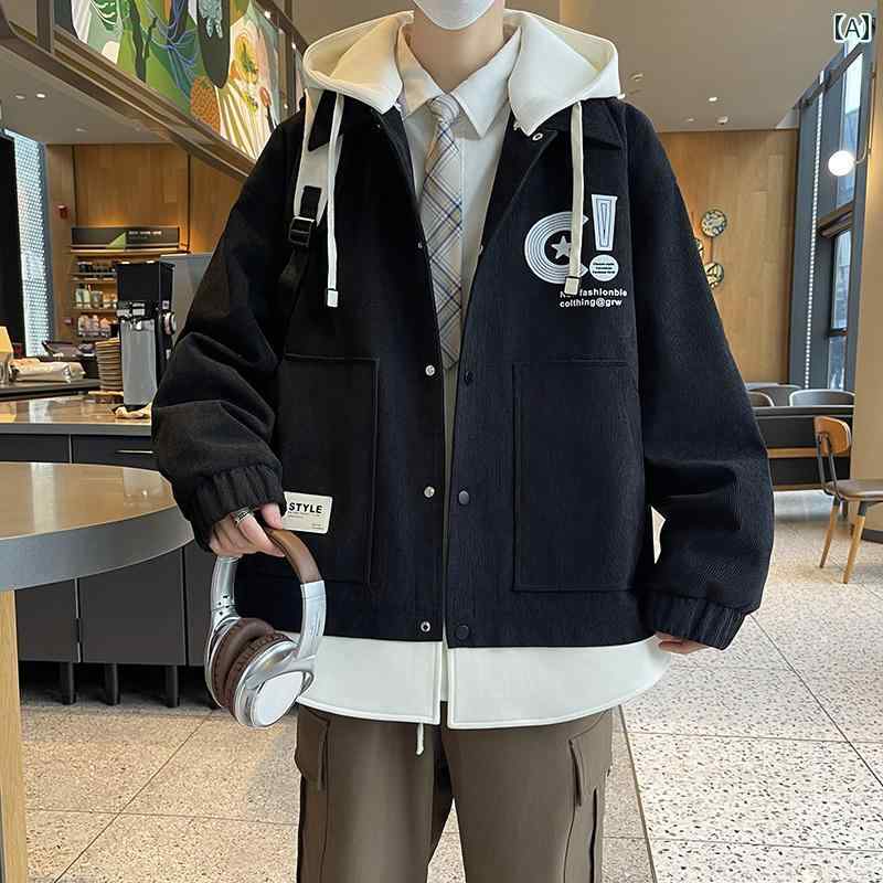 メンズ ファッション 春夏 秋冬 かっこいい オシャレ モテ 男性用 紳士服 服 韓国 シンプル 大人 フード メンズジャケット ティーンエイジャー高校生 スタイリッシュ