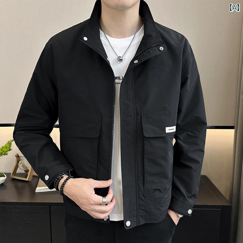 メンズ 流行り物 春夏 秋冬 かっこいい オシャレ モテ 成人男性用 成人男性服  服 韓国 分かりやすい 成年者  照明ランプ色合い 上衣 綿 裏地朦々たる心地好い メンズアウターウェア コート・ジャケット-メンズファッション