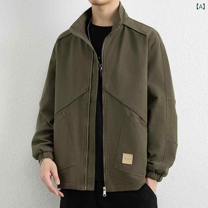 メンズ ファッション 春夏 秋冬 かっこいい オシャレ モテ 男性用 紳士服 服 韓国 シンプル 大人 綿 パッチワーク メンズ ジャケット 快適 コート 服｜YKC8
