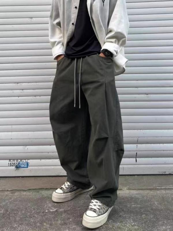 メンズ ファッション 春夏 秋冬 かっこいい オシャレ モテ 男性用 紳士服 服 韓国 シンプル 大人 ウォッシュ 加工 ストレート レッグ カーゴパンツ メンズ 快適 カーブレード パンツ カジュアル スポーツ パンツ