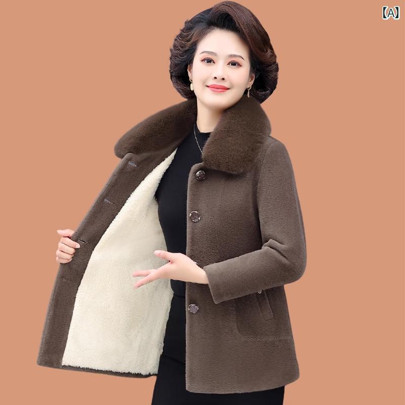レディース 流行り物 春夏 秋冬 可愛らしい オシャレ 韓国 ゴールド 天鵞絨 厚地の外套 今めかしい 馬鹿でかい大きさ 裏起毛 朦々たる 天鵞絨 羊毛 厚地の外套
