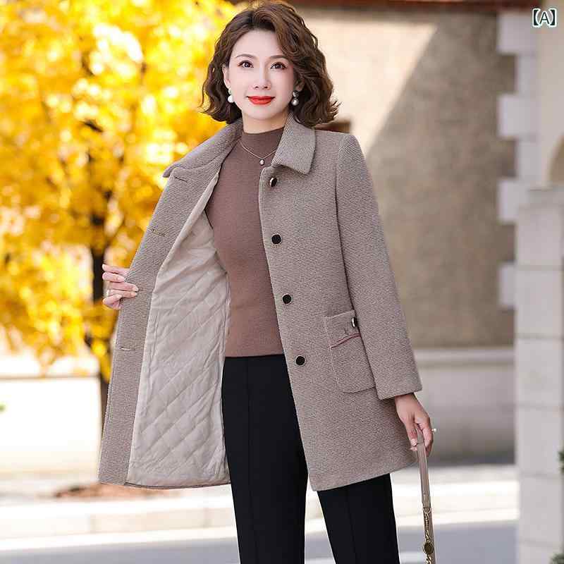 レディース 流行り物 春夏 秋冬 可愛らしい オシャレ 韓国 御っ母さんまがい物 フリースコート 真っただ中丈 贅沢さ 朦々たる トレンチコート羊毛 厚地の外套 厚地の外套