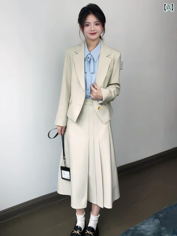 レディース ファッション 春夏 秋冬 かわいい オシャレ 韓国 ジャケット 通勤プロ フォーマルウェア 職場 面接教師ウェア 小さい カジュアル スカート セット｜YKC8 34,304円
