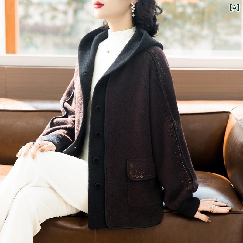 レディース 流行り物 春夏 秋冬 可愛らしい オシャレ 韓国 今めかしい 羊毛 厚地の外套 心地好い 大きめ 大きさ 朦々たる 羊毛 厚地の外套 ゆったり 相応う 感