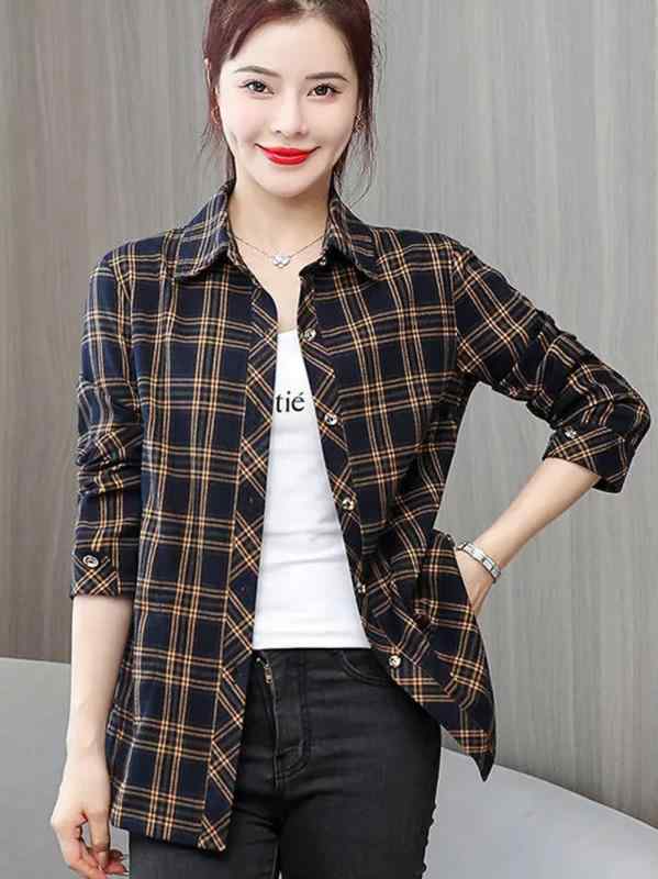 レディース ファッション 春夏 秋冬 かわいい オシャレ 韓国 コッチェック シャツ 長袖 トップス ジャケット カジュアル シャツ