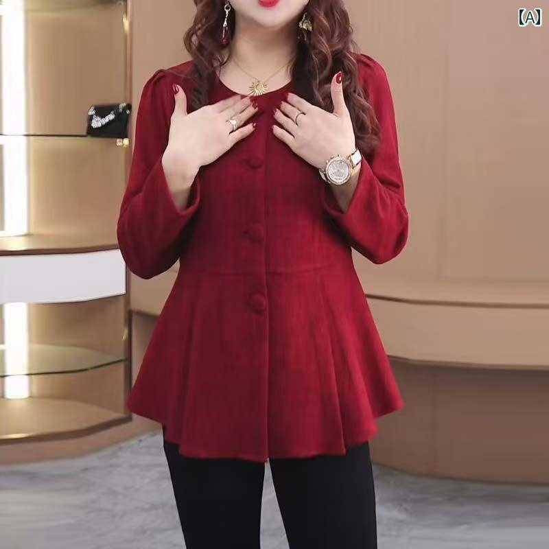レディース ファッション 春夏 秋冬 かわいい オシャレ 韓国 大きめ　サイズ　婦人服　スリミング　ウエスト　定義　高級　トップス　ヒップ　隠し　アウター　着　適