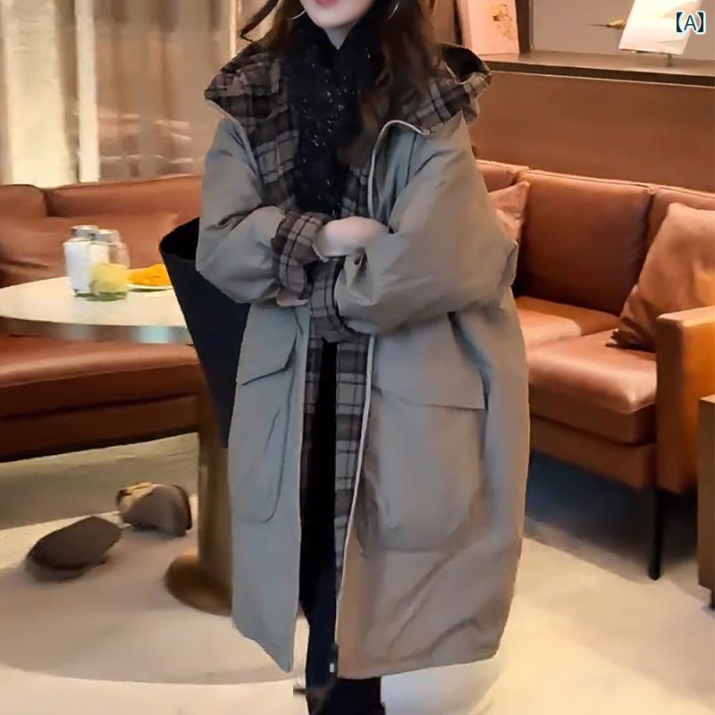 レディース 流行り物 春夏 秋冬 可愛らしい オシャレ 韓国 伸び伸びする 真っただ中丈 生あたたかい 綿入り口・入口 厚地の外套 かさばりません