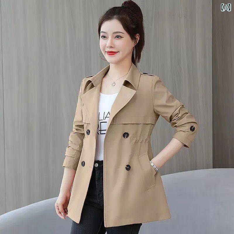 レディース ファッション 春夏 秋冬 かわいい オシャレ 韓国 裏地　　ジャケット　女性新型　ウエスト　痩せ　小柄　ママ　ウィンドブレーカー