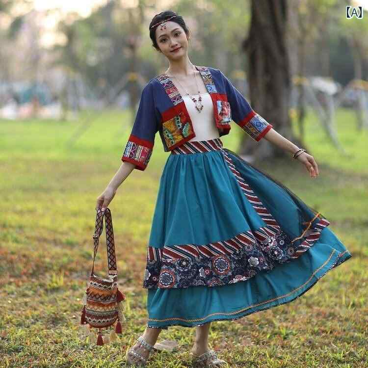 レディース ファッション 春夏 秋冬 かわいい オシャレ 韓国 女子 ミャオ 族 民族服 異国 情緒 あふれる レトロ 鳳凰 テーマ 写真撮影 衣装 楊 朝 月 セット|YKC8