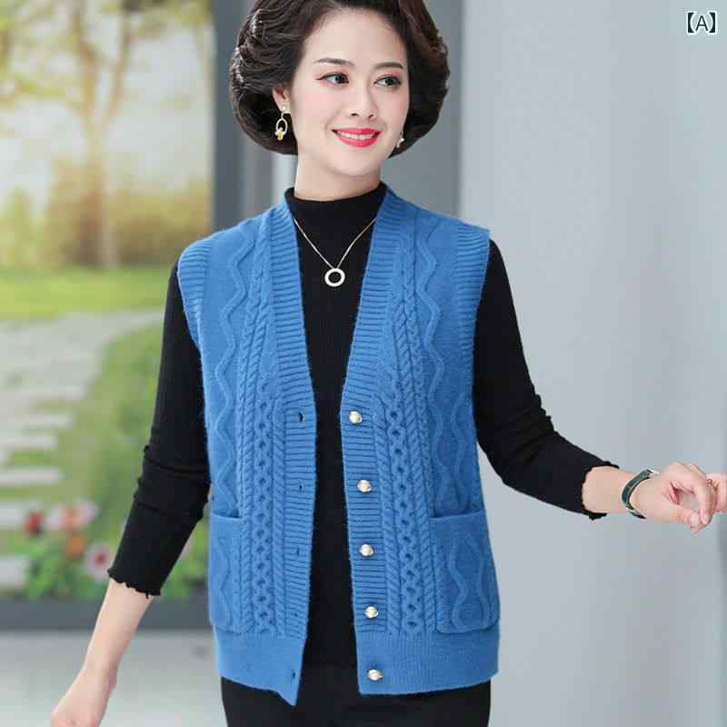 レディース ファッション 春夏 秋冬 かわいい オシャレ 韓国 Vネック ニット カーディガン ベスト 肩 カット オフ し 無地|YKC8