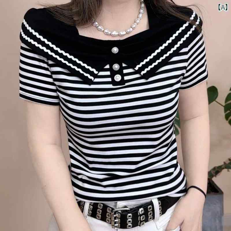 レディース ファッション 春夏 秋冬 かわいい オシャレ 韓国 スタイリッシュ　女性　半袖　T　シャツ　エレガント　トップス｜YKC8