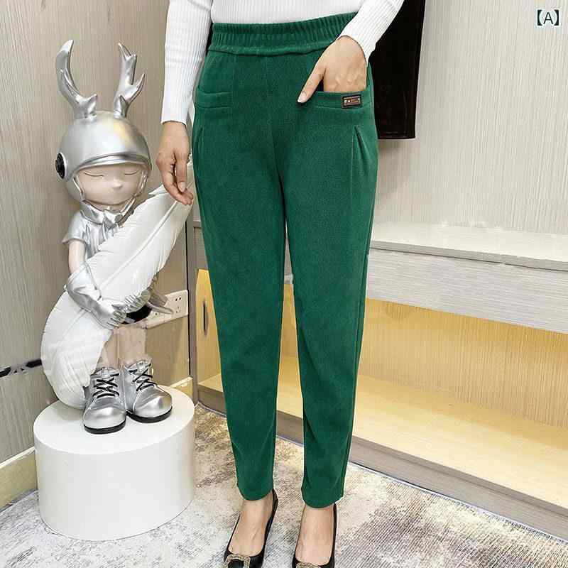 レディース ファッション 春夏 秋冬 かわいい オシャレ 韓国 女性 大きめ サイズ カジュアル パンツ ストレッチ 適|YKC8