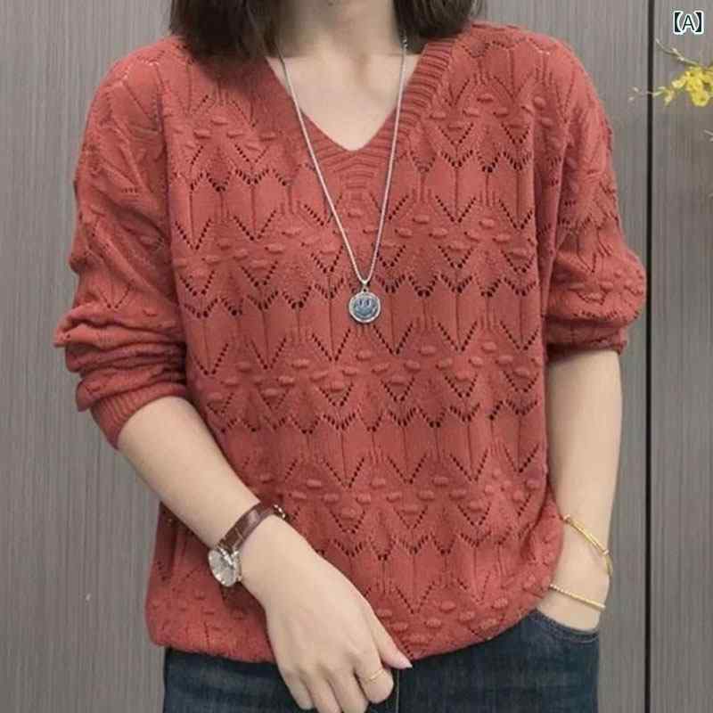 レディース ファッション 春夏 秋冬 かわいい オシャレ 韓国 Vネック ニット セーター フィット スリミング 快適 くり抜き ベース レイヤー 長袖 インナー トップ|YKC8