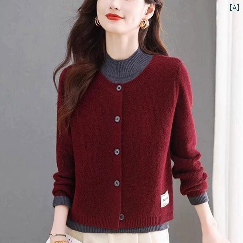 レディース ファッション 春夏 秋冬 かわいい オシャレ 韓国 ニットカーディガン スリム 長袖 セーター スタイリッシュ トップス ベース レイヤー|YKC8