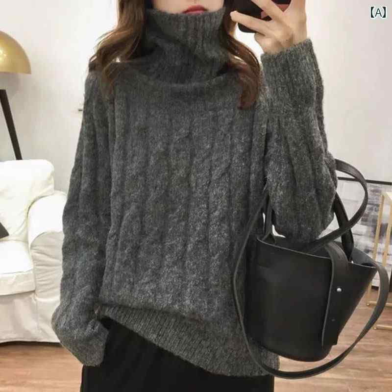 レディース ファッション 春夏 秋冬 かわいい オシャレ 韓国 ハイネック　ツイスト　ニット　セーター　グレー　厚手　快適　スタイリッシュ　プルオーバー　カジュアル　トップス｜YKC8 28,300円