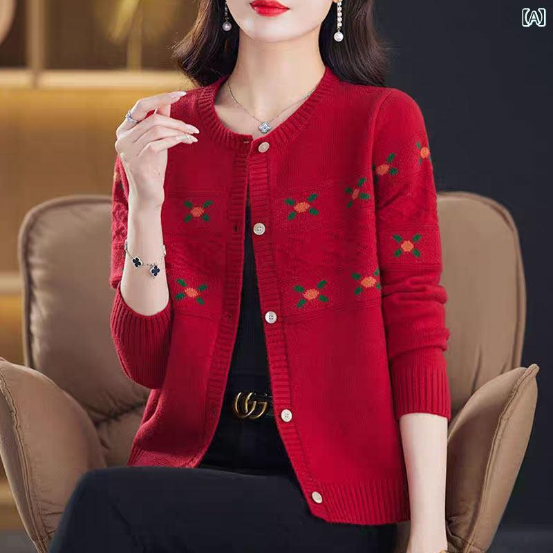 レディース ファッション 春夏 秋冬 かわいい オシャレ 韓国 入り　ショール　ラウンドネックカーディガン　レトロ　ショート　ジャケット　スタイリッシュ　若々しい　トップス｜YKC8