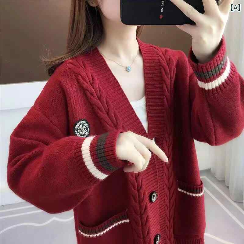 レディース ファッション 春夏 秋冬 かわいい オシャレ 韓国 フィット スリミング ニットカーディガン シック ケーブル ニット トップス|YKC8