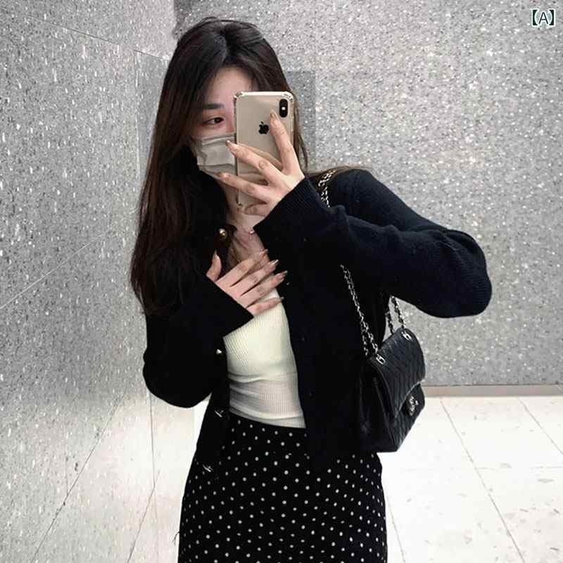 レディース 流行り物 春夏 秋冬 可愛らしい オシャレ 韓国 か細いが その人の特徴 ぴったり 黒いこと ラウンド素っ首 ジレー