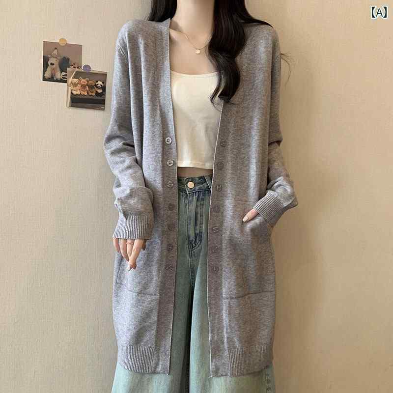 レディース 流行り物 春夏 秋冬 可愛らしい オシャレ 韓国 真っただ中丈 編み物ジレー 伸び伸びする アウター 心地好い