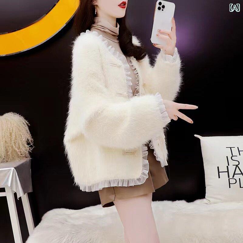 レディース 流行り物 春夏 秋冬 可愛らしい オシャレ 韓国 ジレー 今めかしい 若若しい 相応う 感 風 遊撃手 編み物 上衣