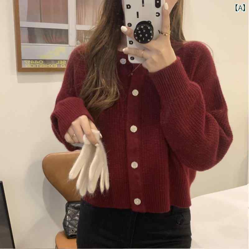 レディース 流行り物 春夏 秋冬 可愛らしい オシャレ 韓国 成人女性 真っ赤 編み物ジレー 殴りつける 相応う 感 小っちゃい 至適